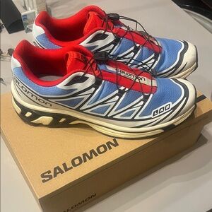 Salomon Men's XT6 Blue and Red Running Shoes